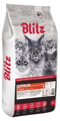 Сухой корм Блиц для взрослых кошек BLITZ Classic Adult Cat POULTRY (домашняя птица) Image 1